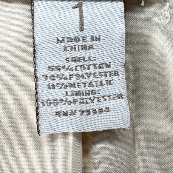 Chico’s Cobra Jaquard Print Metallic Blazer Gold Chicos size 1, size medium - Picture 11 of 12